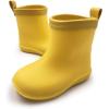 imageAmoji Baby Kids Easy On Rain Shoes Boots for Toddler Little KidYellow