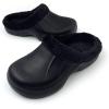 imageAmoji Fur Lined Clogs Fleece Garden Slippers House Home Winter Clogs ShoesBlack