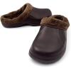 imageAmoji Fur Lined Clogs Fleece Garden Slippers House Home Winter Clogs ShoesBrown