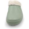 imageAmoji Fur Lined Clogs Fleece Garden Slippers House Home Winter Clogs ShoesGreen