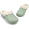 imageAmoji Fur Lined Clogs Fleece Garden Slippers House Home Winter Clogs ShoesGreen