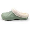 imageAmoji Fur Lined Clogs Fleece Garden Slippers House Home Winter Clogs ShoesGreen