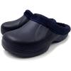 imageAmoji Fur Lined Clogs Fleece Garden Slippers House Home Winter Clogs ShoesNavy