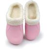 imageAmoji Fur Lined Clogs Fleece Garden Slippers House Home Winter Clogs ShoesPink