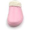 imageAmoji Fur Lined Clogs Fleece Garden Slippers House Home Winter Clogs ShoesPink