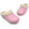 imageAmoji Fur Lined Clogs Fleece Garden Slippers House Home Winter Clogs ShoesPink