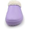 imageAmoji Fur Lined Clogs Fleece Garden Slippers House Home Winter Clogs ShoesPurple