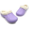 imageAmoji Fur Lined Clogs Fleece Garden Slippers House Home Winter Clogs ShoesPurple