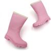 imageAmoji Kids Rain shoes Easy On Rubber Rain Boots Little KidBig KidPink