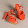 imageAmoji Women 4 Inch Block Platform Heels Braid Knot Lady Heeled Sandals FZ3224inchpuorange
