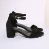 imageAmoji Womens 25 Inch Low Heel Ankle Strap Dressy Sandals 301Blacknubuck