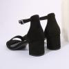 imageAmoji Womens 25 Inch Low Heel Ankle Strap Dressy Sandals 301Blacknubuck