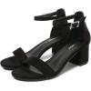 imageAmoji Womens 25 Inch Low Heel Ankle Strap Dressy Sandals 301Blacknubuck