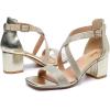 imageAmoji Womens 25 Inch Low Heel Ankle Strap Dressy Sandals 301Crossgold