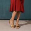 imageAmoji Womens 25 Inch Low Heel Ankle Strap Dressy Sandals 301Goldpu