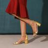 imageAmoji Womens 25 Inch Low Heel Ankle Strap Dressy Sandals 301Goldpu