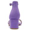 imageAmoji Womens 25 Inch Low Heel Ankle Strap Dressy Sandals 301Lavender