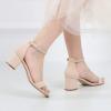 imageAmoji Womens 25 Inch Low Heel Ankle Strap Dressy Sandals 301Nudenubuck