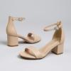 imageAmoji Womens 25 Inch Low Heel Ankle Strap Dressy Sandals 301Nudepu
