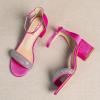 imageAmoji Womens 25 Inch Low Heel Ankle Strap Dressy Sandals 301Rhinestonerose