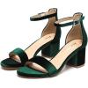 imageAmoji Womens 25 Inch Low Heel Ankle Strap Dressy Sandals 301Velvetgreen