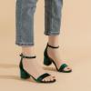 imageAmoji Womens 25 Inch Low Heel Ankle Strap Dressy Sandals 301Velvetgreen