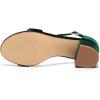 imageAmoji Womens 25 Inch Low Heel Ankle Strap Dressy Sandals 301Velvetgreen