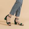 imageAmoji Womens 25 Inch Low Heel Ankle Strap Dressy Sandals 301Velvetgreen