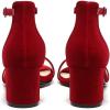imageAmoji Womens 25 Inch Low Heel Ankle Strap Dressy Sandals 301Velvetred