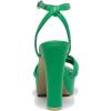 imageWomens Block Heels 4 Inch Platform Braid Knot Ankle Strap Lady Heeled Sandals FZ3194inchpugreen