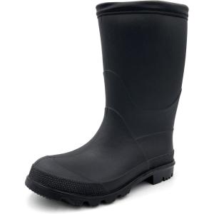 imageAmoji Kids Rain shoes Easy On Rubber Rain Boots Little KidBig KidBlack
