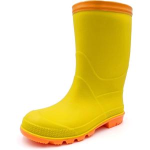 imageAmoji Kids Rain shoes Easy On Rubber Rain Boots Little KidBig KidYellow