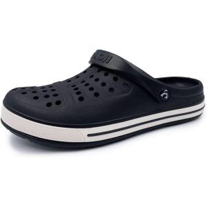 imageAmoji Unisex Garden Clog Yard Shower Shoes CL1820BlackWhite
