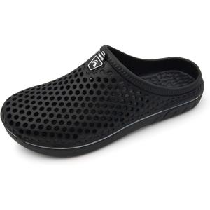 imageAmoji Unisex Garden Clogs Shoes Sandals Slippers AM1761Black