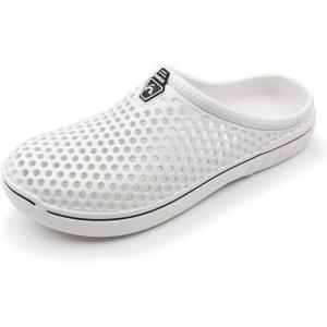 imageAmoji Unisex Garden Clogs Shoes Sandals Slippers AM1761White