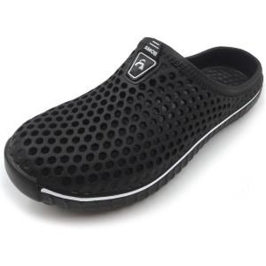 imageAmoji Unisex Garden Clogs Shoes Slippers Sandals AM1702Black
