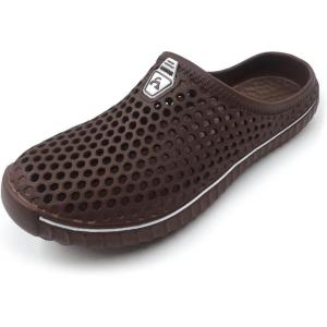 imageAmoji Unisex Garden Clogs Shoes Slippers Sandals AM1702Brown