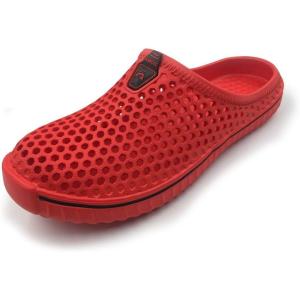 imageAmoji Unisex Garden Clogs Shoes Slippers Sandals AM1702Red
