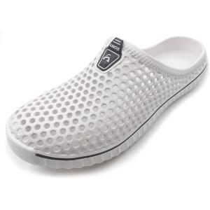 imageAmoji Unisex Garden Clogs Shoes Slippers Sandals AM1702White