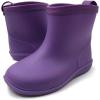 imageAmoji Boys Rain Boots Toddler Rainboots Kids Rubber Waterproof Garden Shoes Purple 859 Toddler