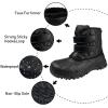 imageAmoji Boys Snow Boots Kid Warm Winter Boots Cold Weather Shoes Tollder LittleBig Kid10black