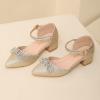 imageAmoji Girls High Heels Kid Ankle Strap Dress Shoes Wedding Party for Little Kid Big Kid 412413goldglitter