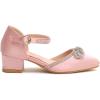 imageAmoji Girls High Heels Kid Ankle Strap Dress Shoes Wedding Party for Little Kid Big Kid 412413pinksatin