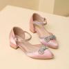 imageAmoji Girls High Heels Kid Ankle Strap Dress Shoes Wedding Party for Little Kid Big Kid 412413pinksatin
