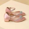 imageAmoji Girls High Heels Kid Ankle Strap Dress Shoes Wedding Party for Little Kid Big Kid 412413pinksatin