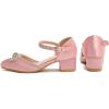imageAmoji Girls High Heels Kid Ankle Strap Dress Shoes Wedding Party for Little Kid Big Kid 412413pinksatin
