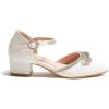 imageAmoji Girls High Heels Kid Ankle Strap Dress Shoes Wedding Party for Little Kid Big Kid 412413whitepu