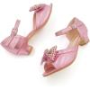 imageAmoji Girls High Heels Kid Ankle Strap Dress Shoes Wedding Party for Little Kid Big Kid 412419pink