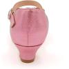 imageAmoji Girls High Heels Kid Ankle Strap Dress Shoes Wedding Party for Little Kid Big Kid 412419pink