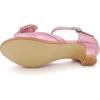 imageAmoji Girls High Heels Kid Ankle Strap Dress Shoes Wedding Party for Little Kid Big Kid 412419pink